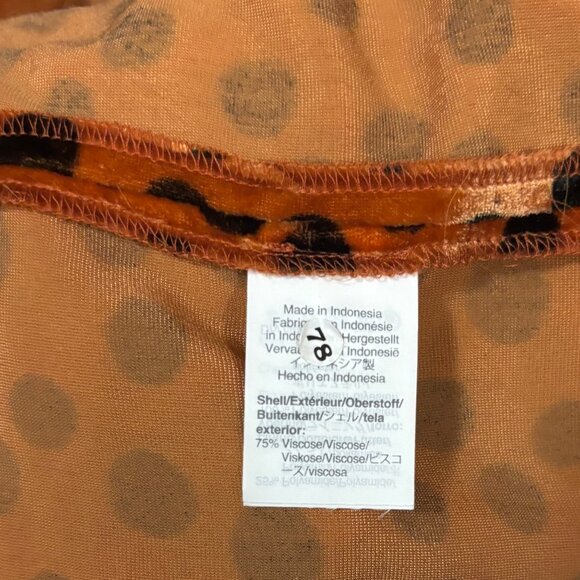 Madewell Velvet Memento Ruffle-Sleeve Top In Leopard Dot Size S - Picture 8 of 8